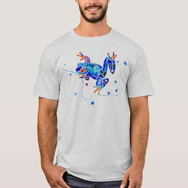 VERRÜCKTE BLAUE BAUM-FRÖSCHE T-Shirt (Vorderseite)
