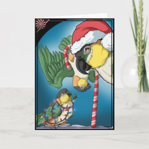 Verrückte Caiques-Weihnachtskarte Feiertagskarte