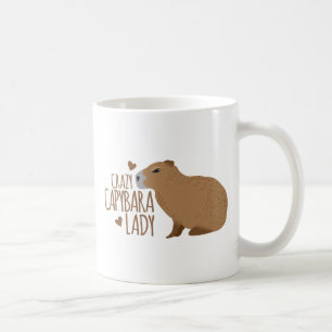 verrückte Capybaradame Tasse