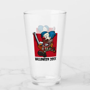 Verrückte Clown-Add-The-Year-Halloween-Party-Carto Glas