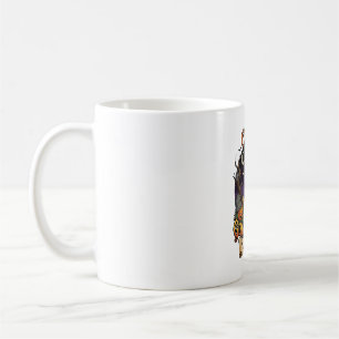Verrückte Deutsche Schäferhund Hexe Halloween Hund Kaffeetasse