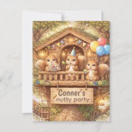 Verrückte Eichhörnchen-Party-Digital-Download-Einl Einladung