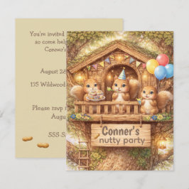 Verrückte Eichhörnchen-Party-Digital-Download-Einl Einladung