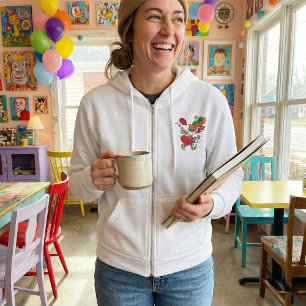 Verrückte Frau Laufender Clown Hoodie