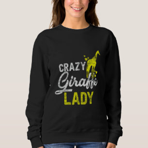 Verrückte Giraffen-Dame Vintage-Zoo-Betreuerin Mäd Sweatshirt