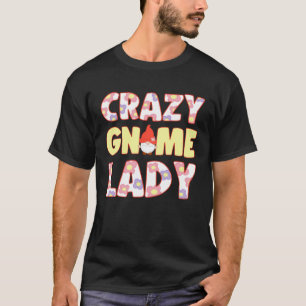 Verrückte Gnom-Frau mit Elfengarten-Miniatur T-Shirt