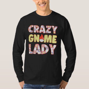 Verrückte Gnom-Frau mit Elfengarten-Miniatur T-Shirt