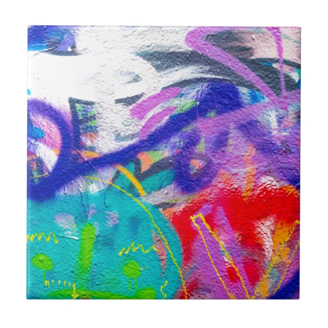 Verrückte Graffiti Fliese (Vorderseite)