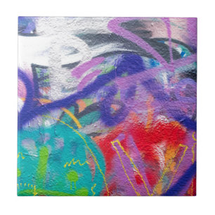 Verrückte Graffiti Fliese