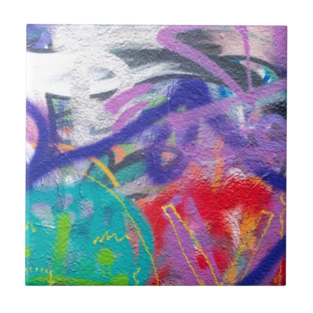 Verrückte Graffiti Fliese (Vorderseite)