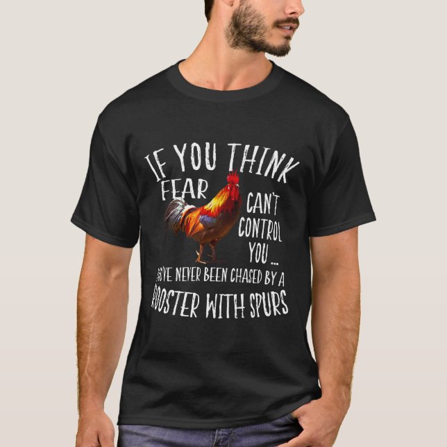 Verrückte Hahn Hühnerfarm T-Shirt (Vorderseite)