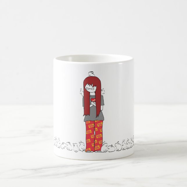 VERRÜCKTE HÄSCHEN-DAME TASSE (Mittel)