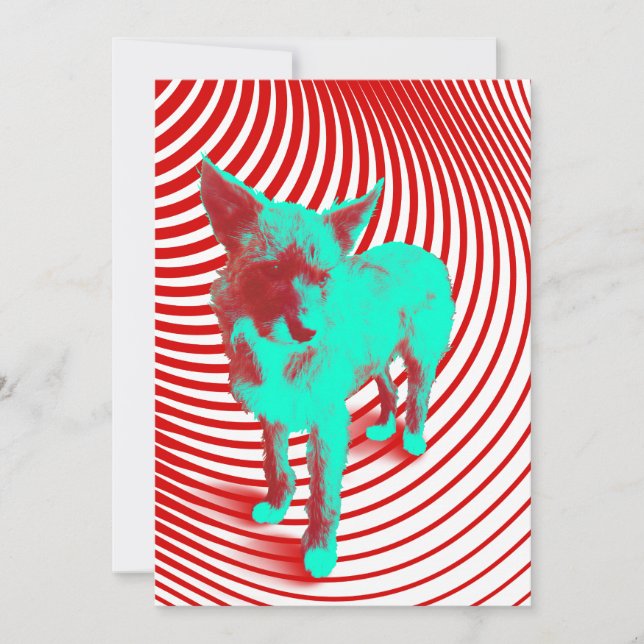 verrückte Hasenjungen Einladung (Vorderseite)