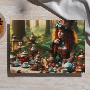 Verrückte Hatterin Steampunk Vintage Viktorianisch Seidenpapier