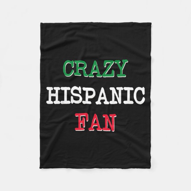 Verrückte hispanische Fans Baseball Fleecedecke (Vorderseite)