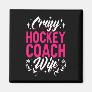 Verrückte Hockey-Coach-Ehefrau Eishockeyfeld-Train Magnet