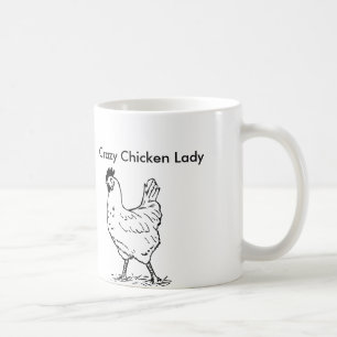 Verrückte Huhn-Dame Coffee Mug Tasse