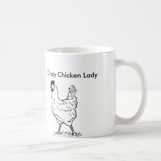 Verrückte Huhn-Dame Coffee Mug Tasse