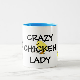 Verrückte Huhn-Dame Coffee Mug Zweifarbige Tasse