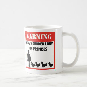 Verrückte Huhn-Dame Mug Tasse
