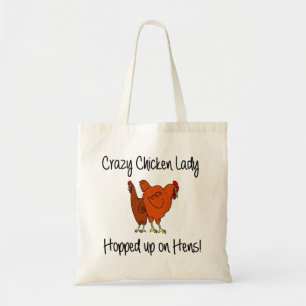 Verrückte Huhn-Dame Tote Bag Tragetasche