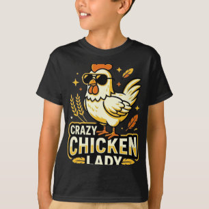 Verrückte Hühnerdame Coole Hühner-Sungles Retro _1 T-Shirt