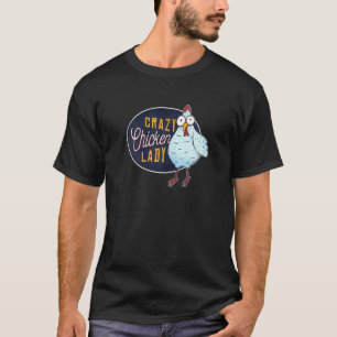 Verrückte Hühnerdame Damen Huhn T-Shirt