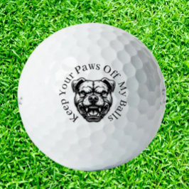 Verrückte Hund Golfspieler Golfball