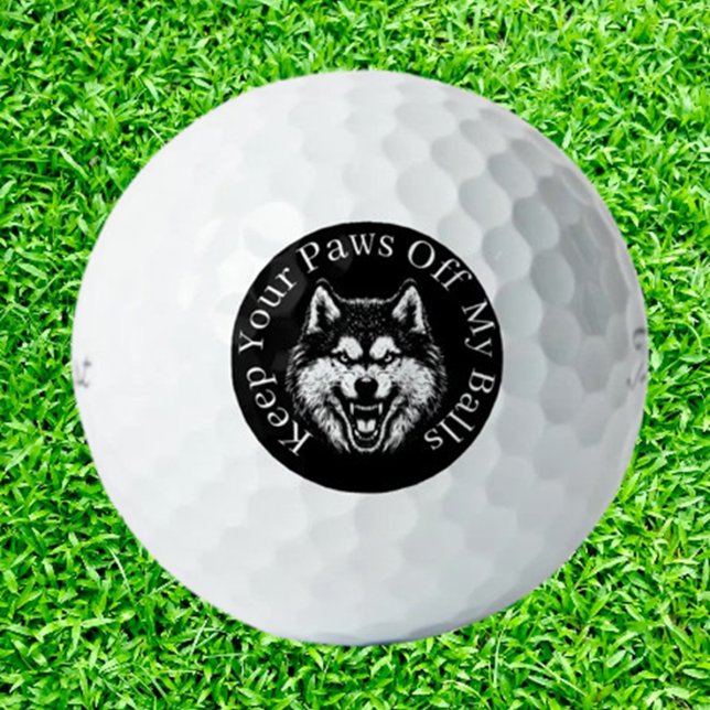 Verrückte Hund Wolf Golfer Golfball (Find the perfect golf balls for dog-loving golfers )