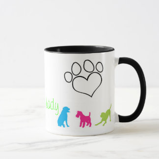 Verrückte Hundedame Mug Tasse