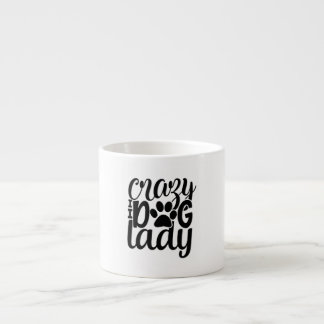 Verrückte Hundefrau Espressotasse