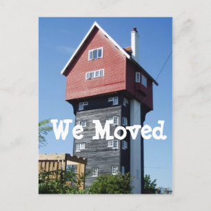 Verrückte Hütte bewegten wir Adressenänderung Ankündigungspostkarte