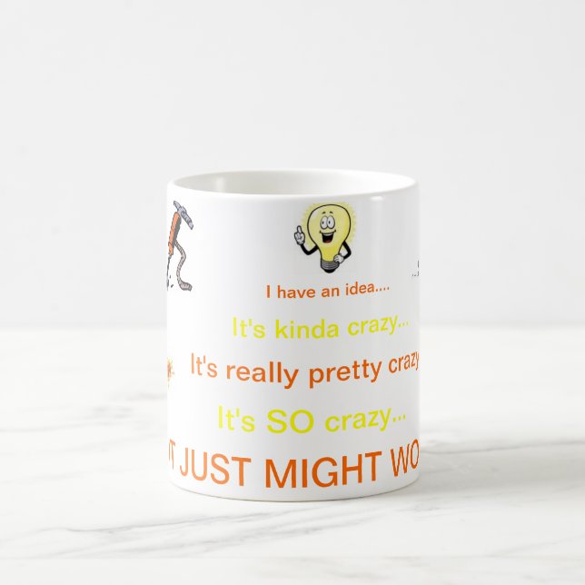 Verrückte Idee Kaffeetasse (Mittel)