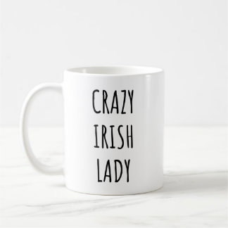 Verrückte irische Dame Lustiger St. Patrick's Day Kaffeetasse