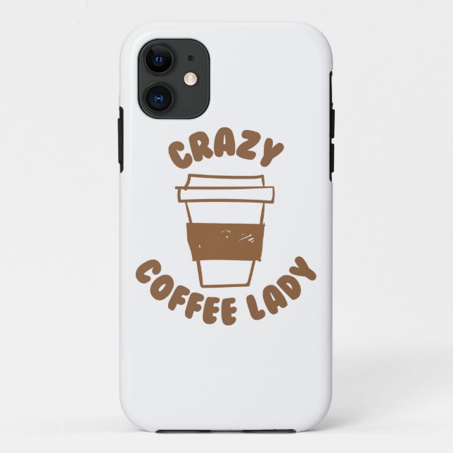 verrückte Kaffedame Case-Mate iPhone Hülle (Rückseite)
