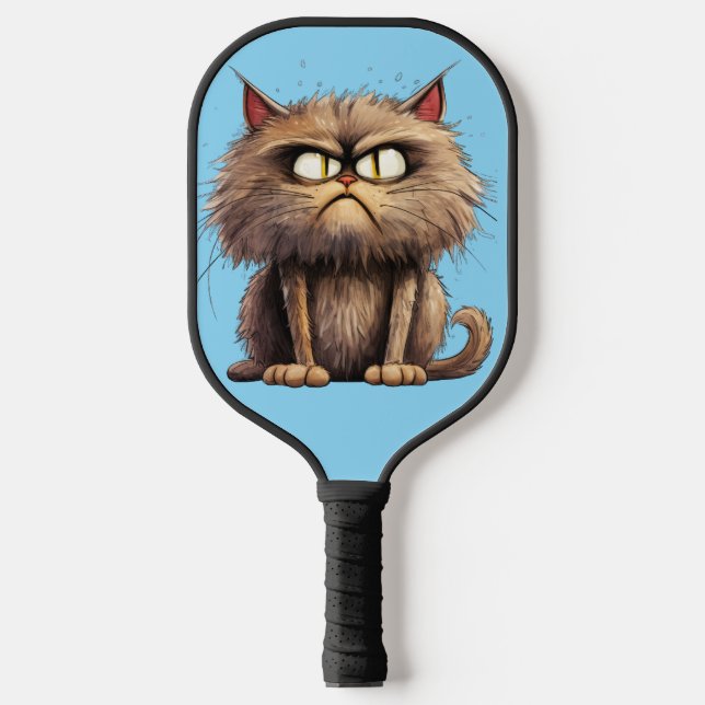 Verrückte Katze Pickle Ball Paddle (Vorderseite)