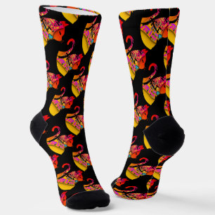 Verrückte Katze verkleidet sich als Neuheit-Socken Socken