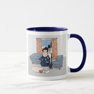 "Verrückte Katzen-Dame" (2011) Tasse