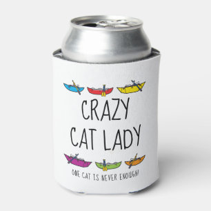 Verrückte Katzen-Dame Fun Cataraft Dosenkühler