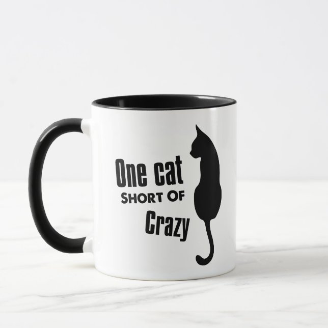 Verrückte Katzen-Dame Funny Meow Coffee Mug Tasse (Links)