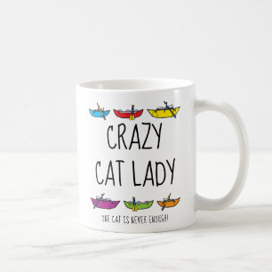 Verrückte Katzen-Dame Funny Rafters Kaffeetasse