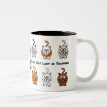 Verrückte Katzen-Dame In Training Coffee Mug