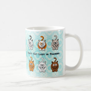 Verrückte Katzen-Dame In Training Mug Kaffeetasse