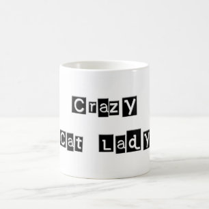 Verrückte Katzen-Dame Mug Kaffeetasse