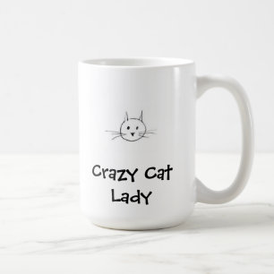 Verrückte Katzen-Dame Mug Tasse