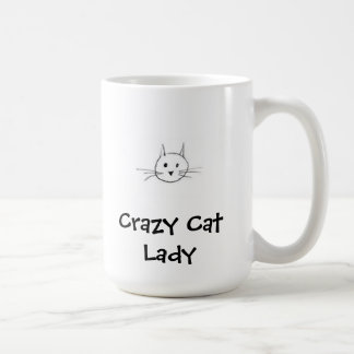 Verrückte Katzen-Dame Mug Tasse
