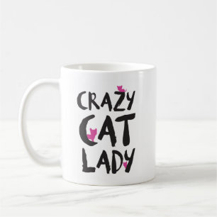 Verrückte Katzen-Dame Mug Tasse
