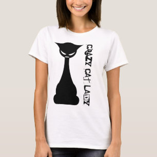 Verrückte Katzen-Dame T-Shirt