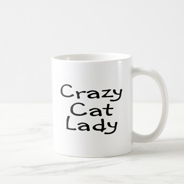Verrückte Katzen-Dame Tasse (Rechts)