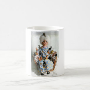 Verrückte Katzen-Dame Tasse